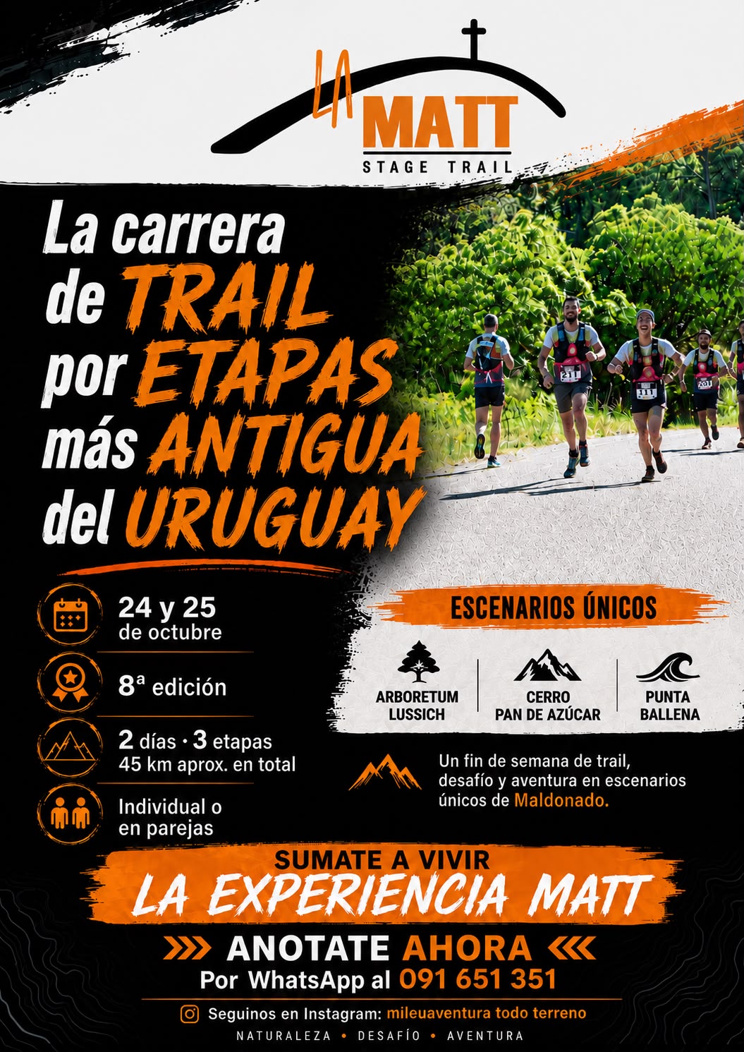 Imagen publicada por Mileu Aventura Todoterreno sobre La Matt Stage Trail 2026. Los datos están en esta misma página.