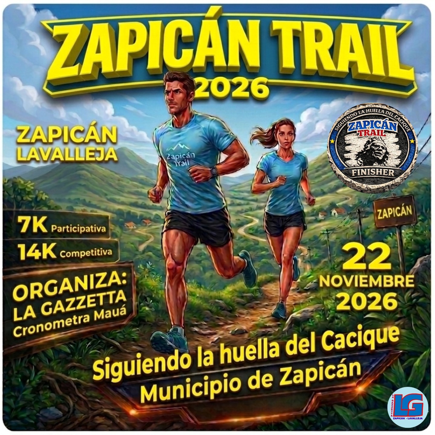 Imagen publicada por La Gazzetta Zapicán sobre Zapicán Trail 2026. Los datos están en esta misma página.